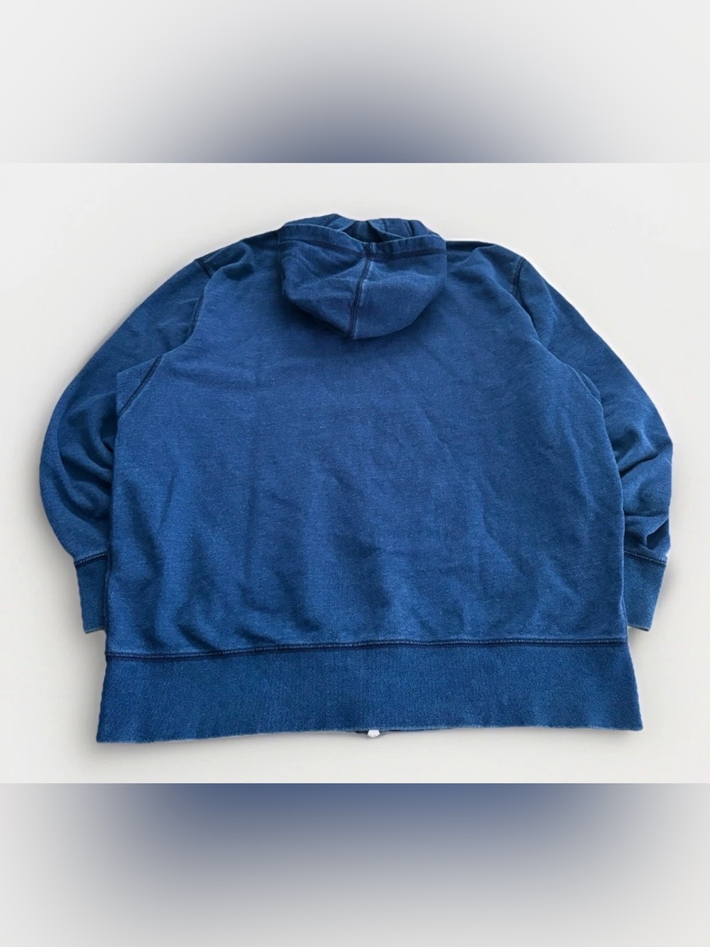 Levi’s Hoodie Full Zip Sweater Size XL Denim Print Chest Logo Sweatshirt - Picture 5 of 8